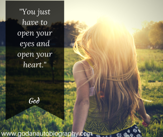 Open your Eyes sparks from God